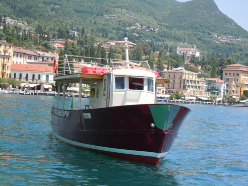 Motor ship on Garda lake